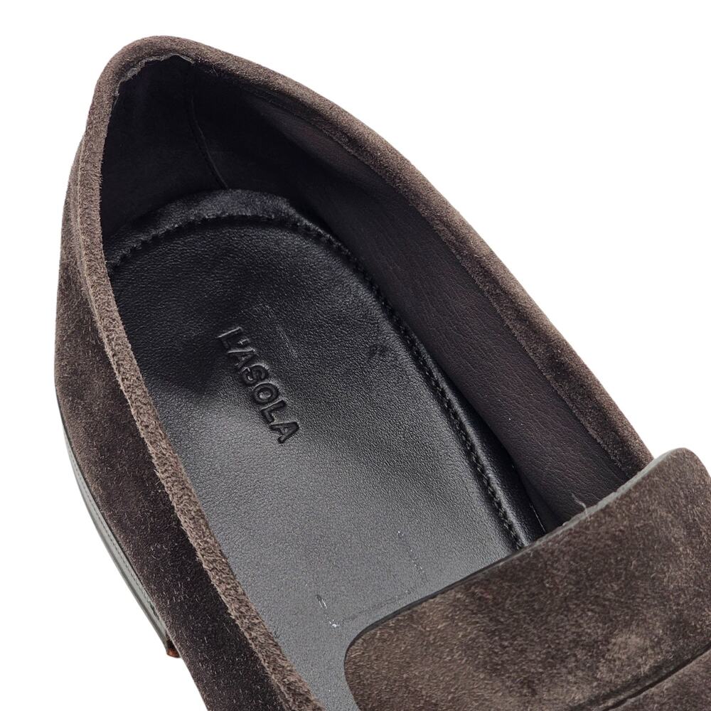 Zegna L'Asola Penny Loafers - Suede - Brown 12US 11UK - Picture 5 of 9